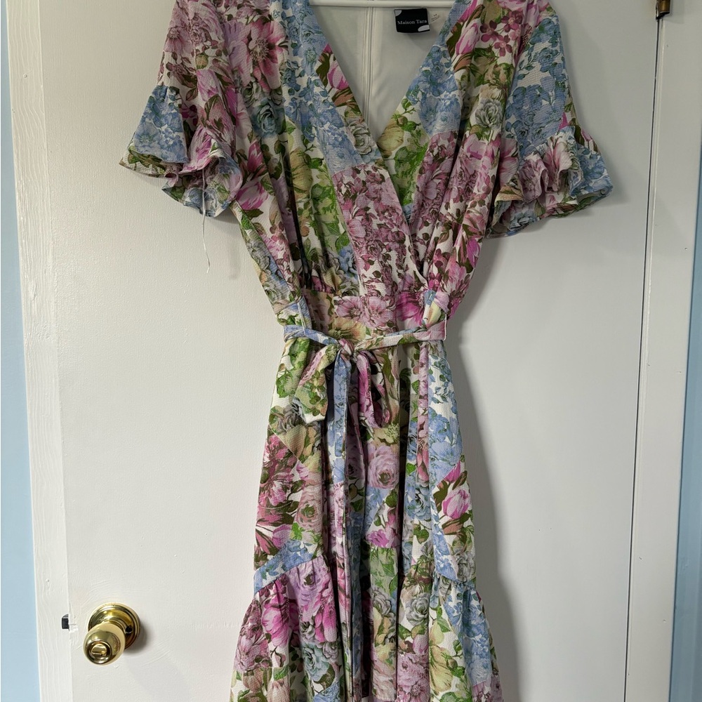 Floral V-Neck Wrap Dress